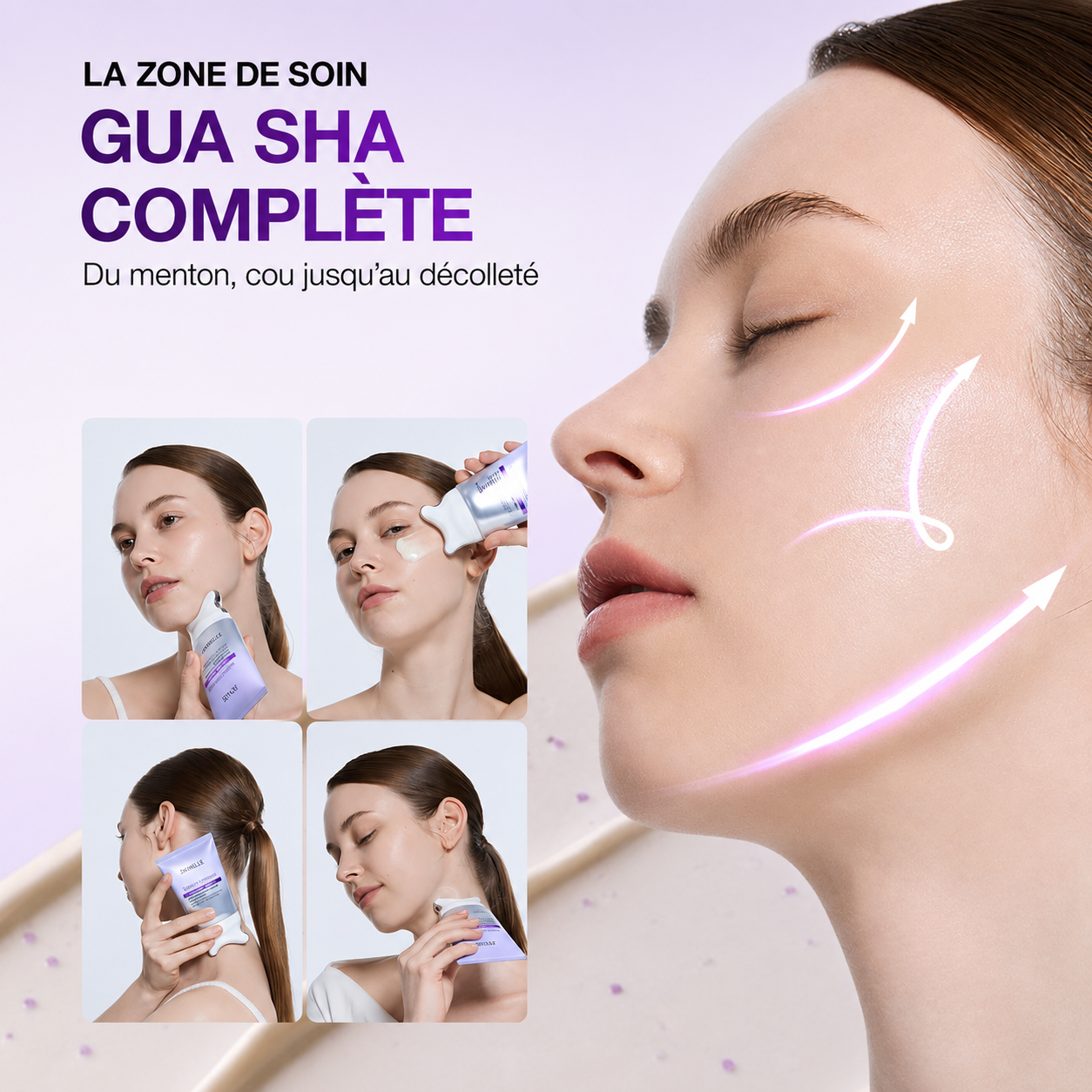 Crème Anti-Âge Raffermissante au Rétinol & Collagène avec Applicateur Gua Sha