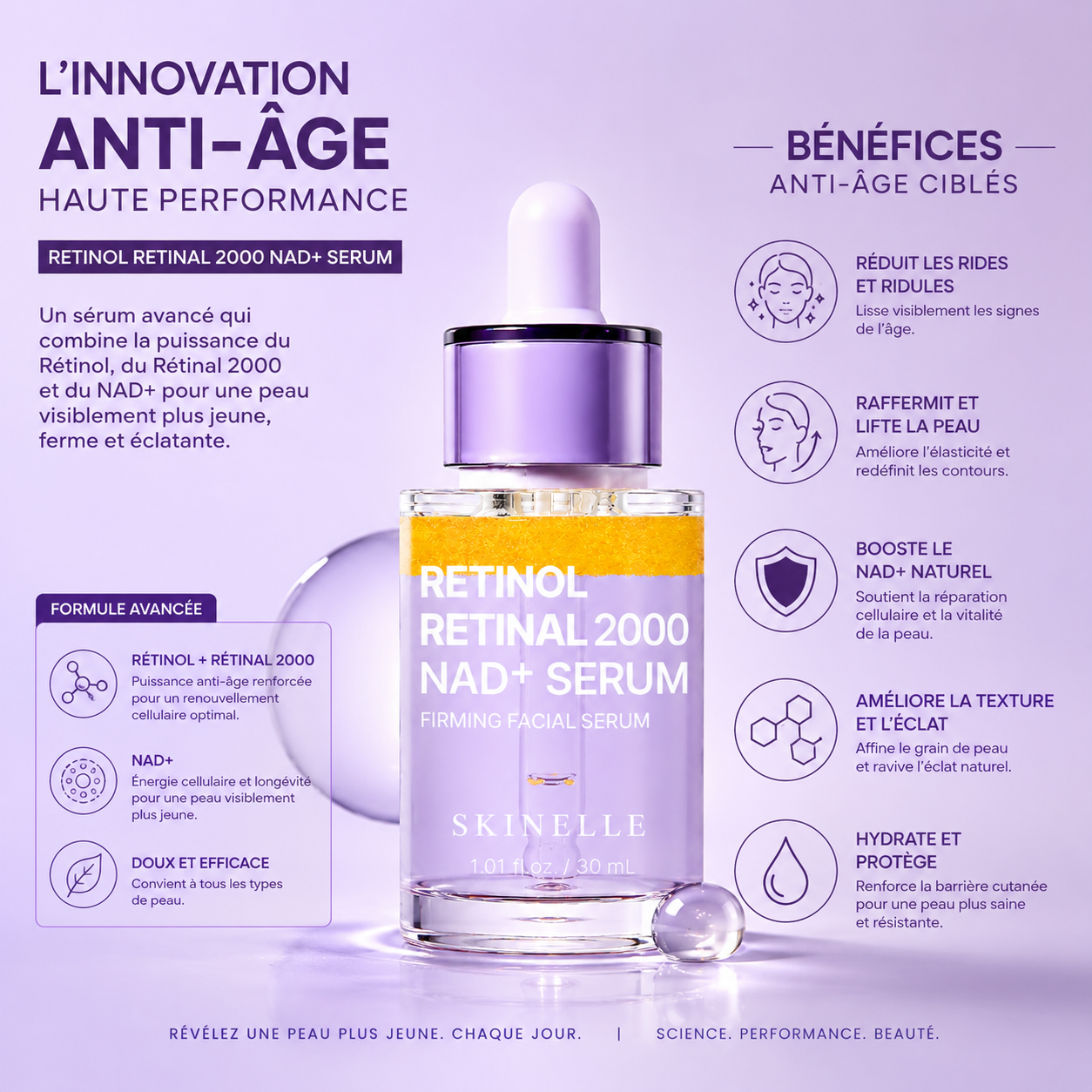 Sérum Anti-Âge Rétinol Retinal 2000 NAD+
