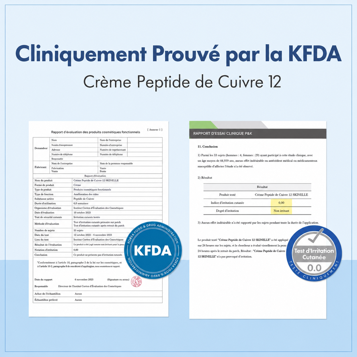 SKINELLE Crème Peptide de Cuivre 12
