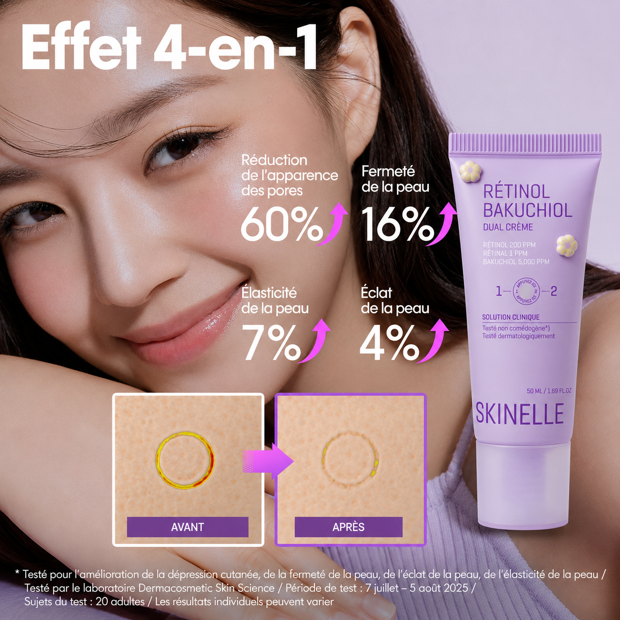 Skinelle Crème Anti-Âge au Rétinol & Bakuchiol