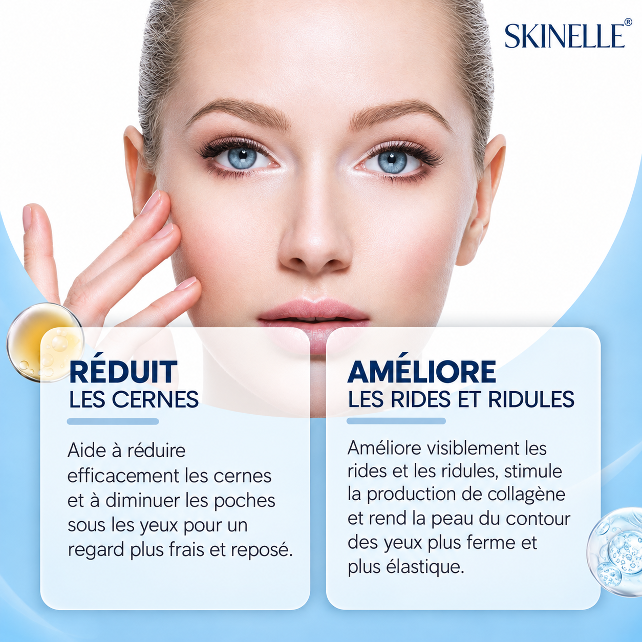 SKINELLE® Sérum Contour des Yeux Raffermissant à Effet Liftant