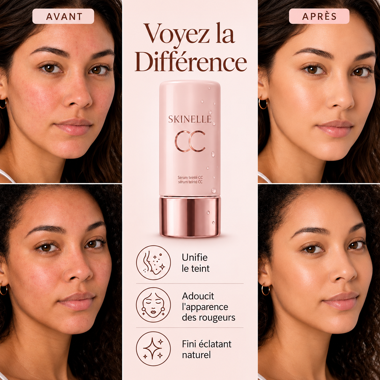 Sérum Teinté CC SKINELLE Teint Unifié & Éclat Naturel