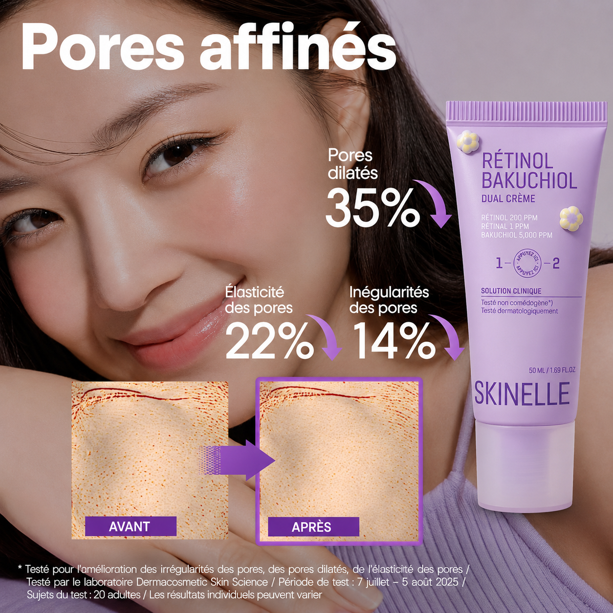 Skinelle Crème Anti-Âge au Rétinol & Bakuchiol