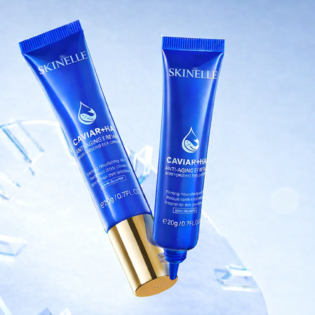 Crème Contour des Yeux Skinelle Caviar + Acide Hyaluronique – Anti-Âge & Réduction des Cernes (20g)