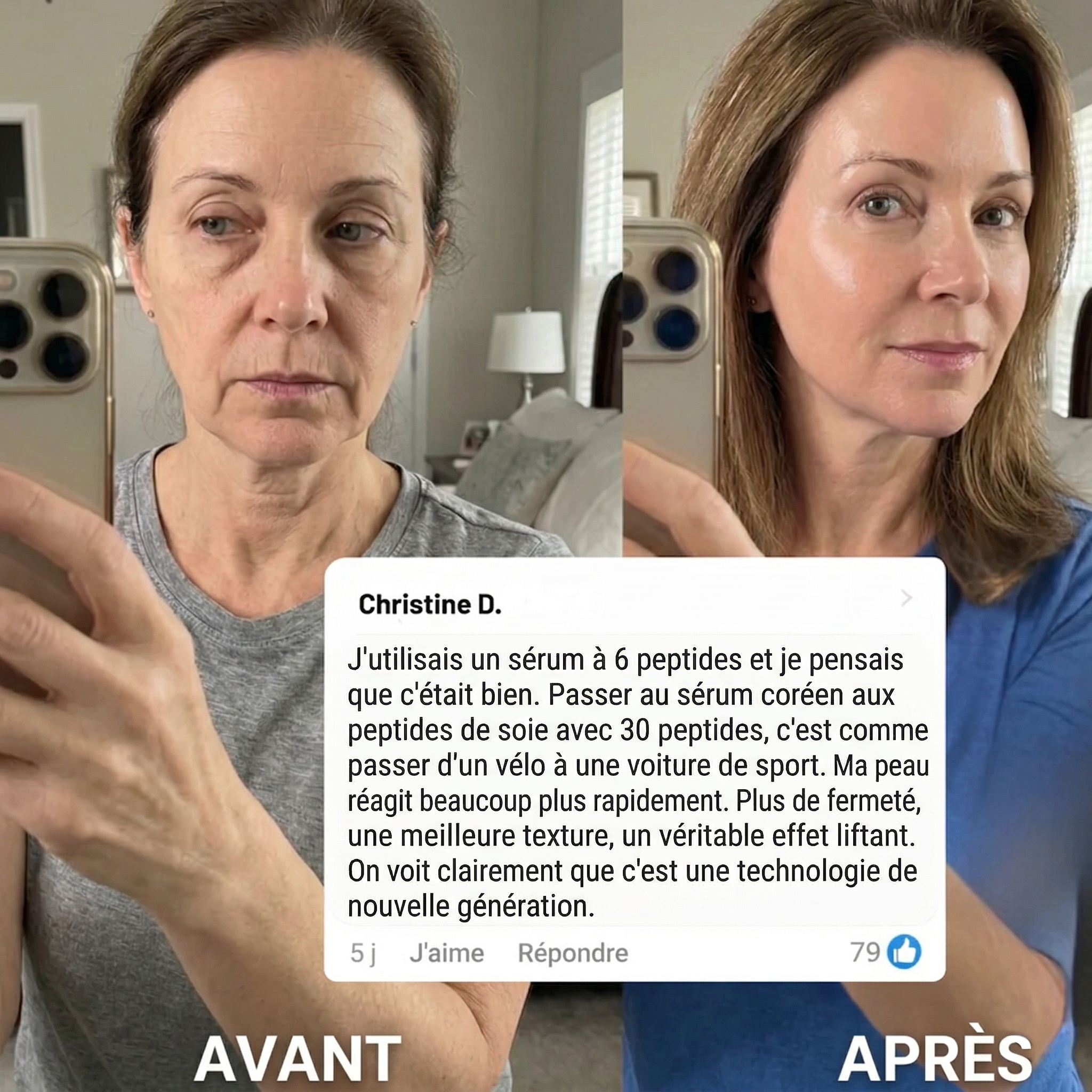 Sérum Botox aux peptides de soie coréens