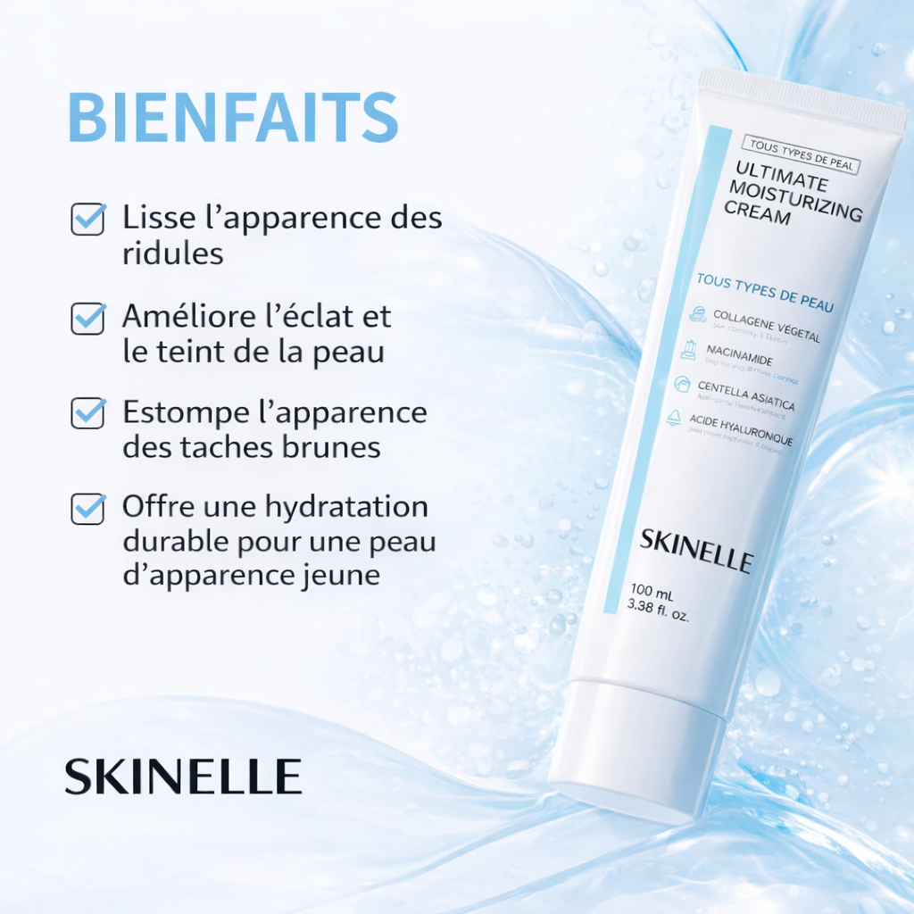 Crème Hydratante Ultime Skinelle – Soin Anti-Âge & Hydratation Intense (100ml)
