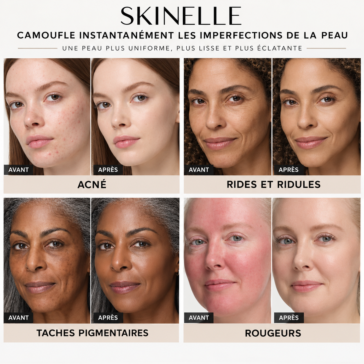 SKINELLE CC+ Crème Correctrice de Teint Haute Couvrance SPF 50+