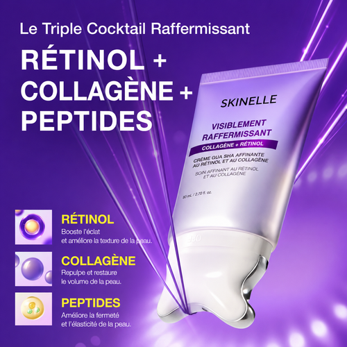 Crème Anti-Âge Raffermissante au Rétinol & Collagène avec Applicateur Gua Sha