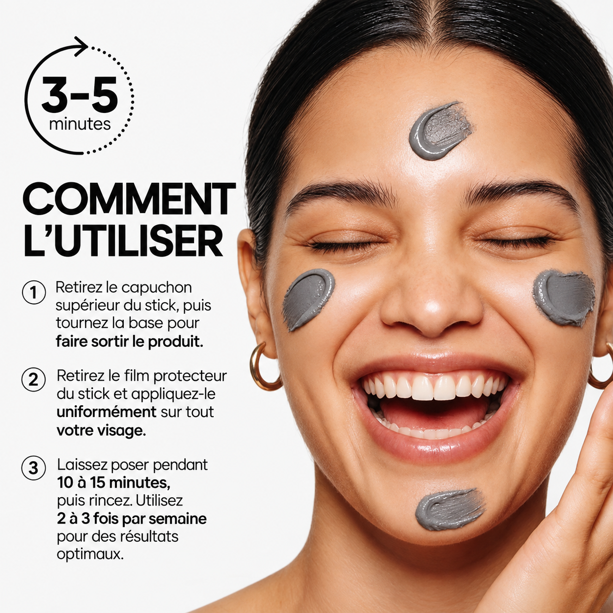 SKINELLE Stick d’Argile Purifiant pour les Pores
