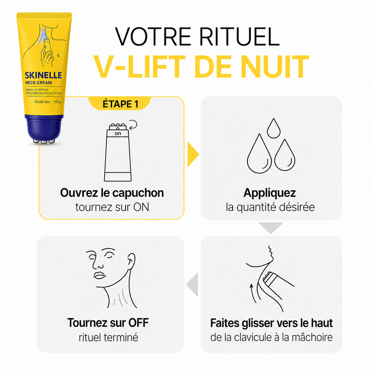 Crème Gua Sha Anti-Rides – Rétinol, Collagène & Peptides