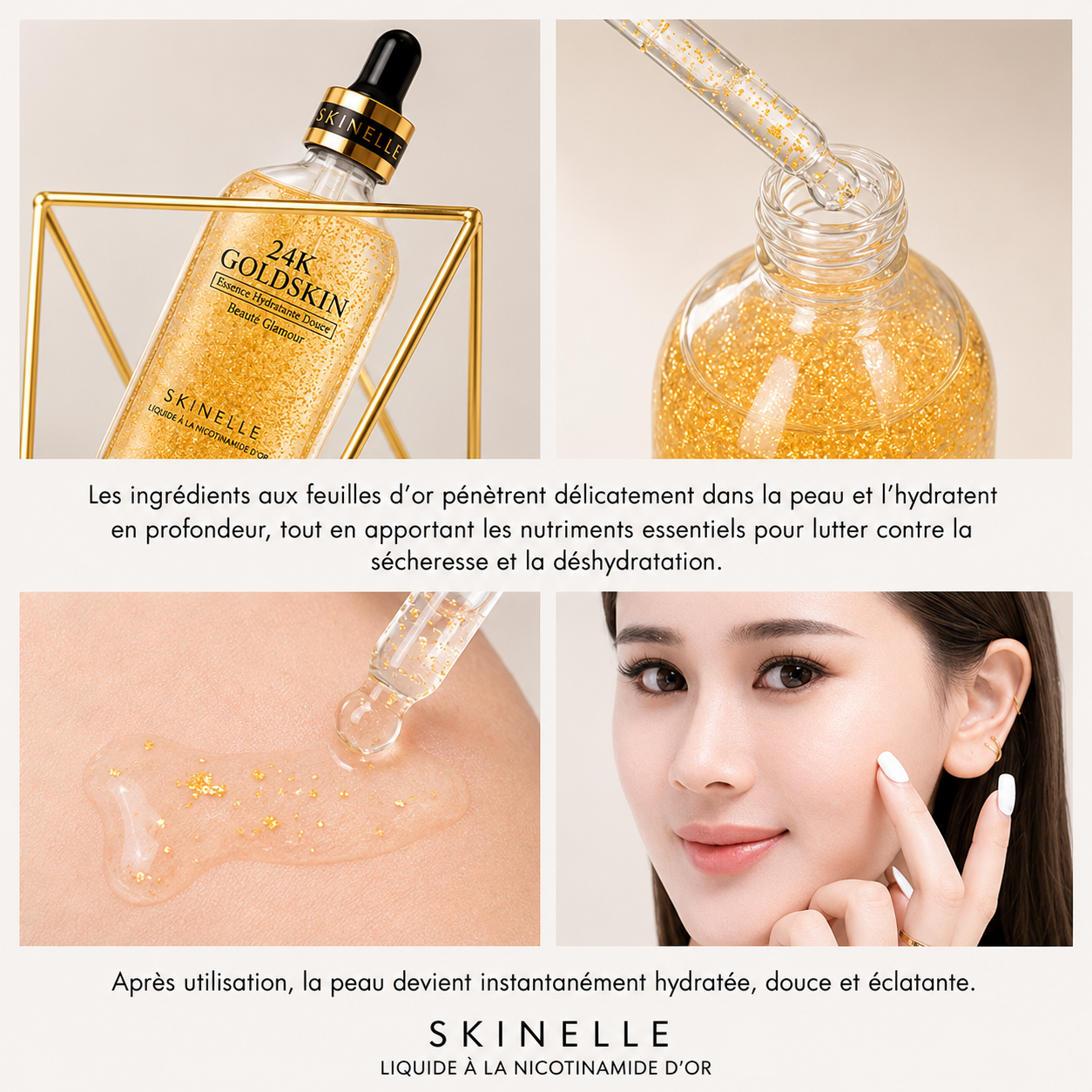 Sérum Visage Anti-Âge Premium à l'Or 24K