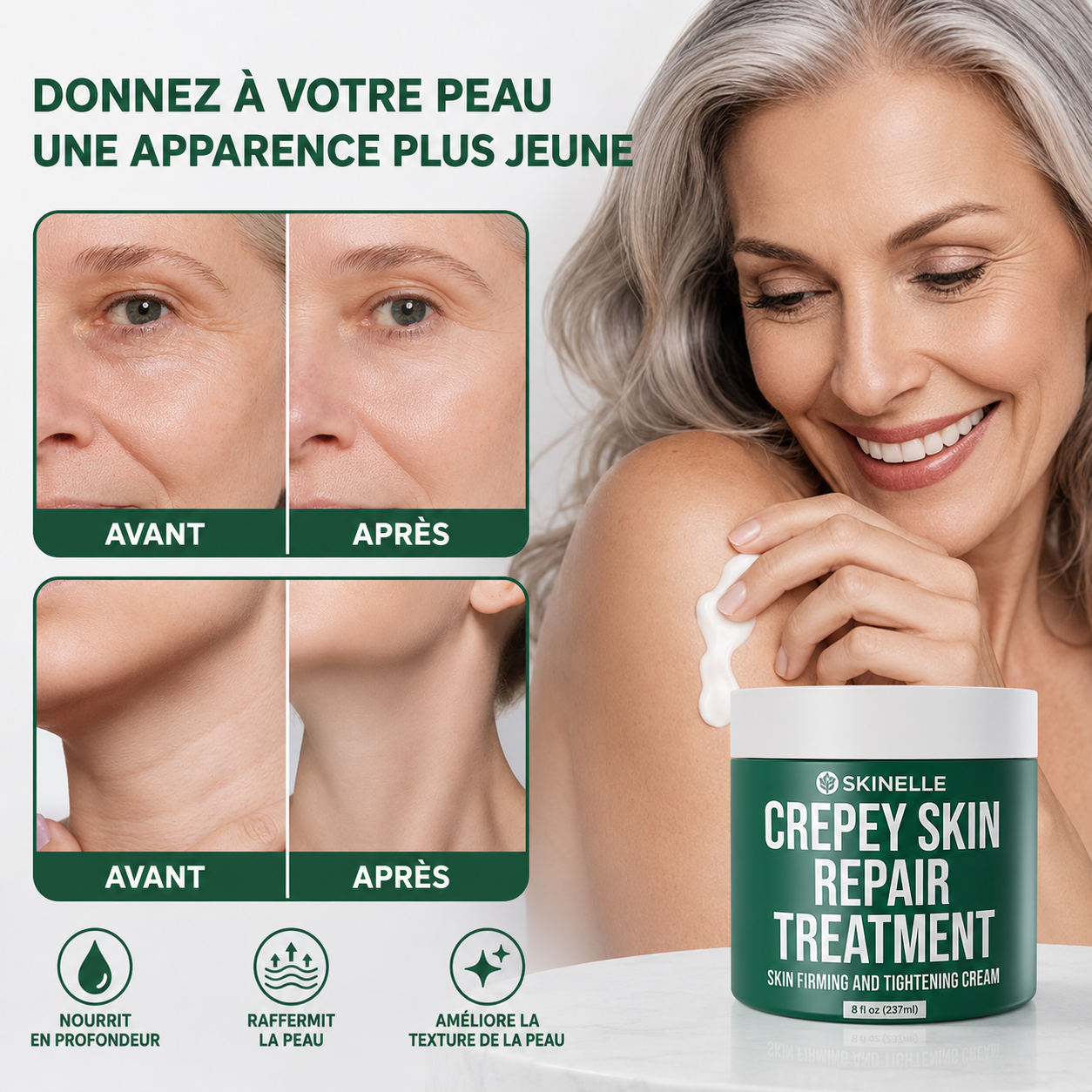 Crème Réparatrice Peau Fripée Skinelle