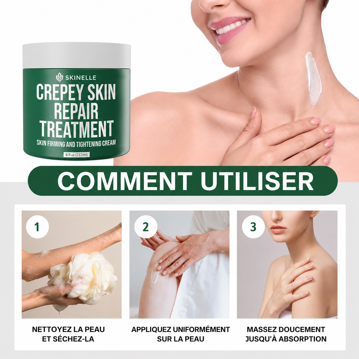 Crème Réparatrice Peau Fripée Skinelle