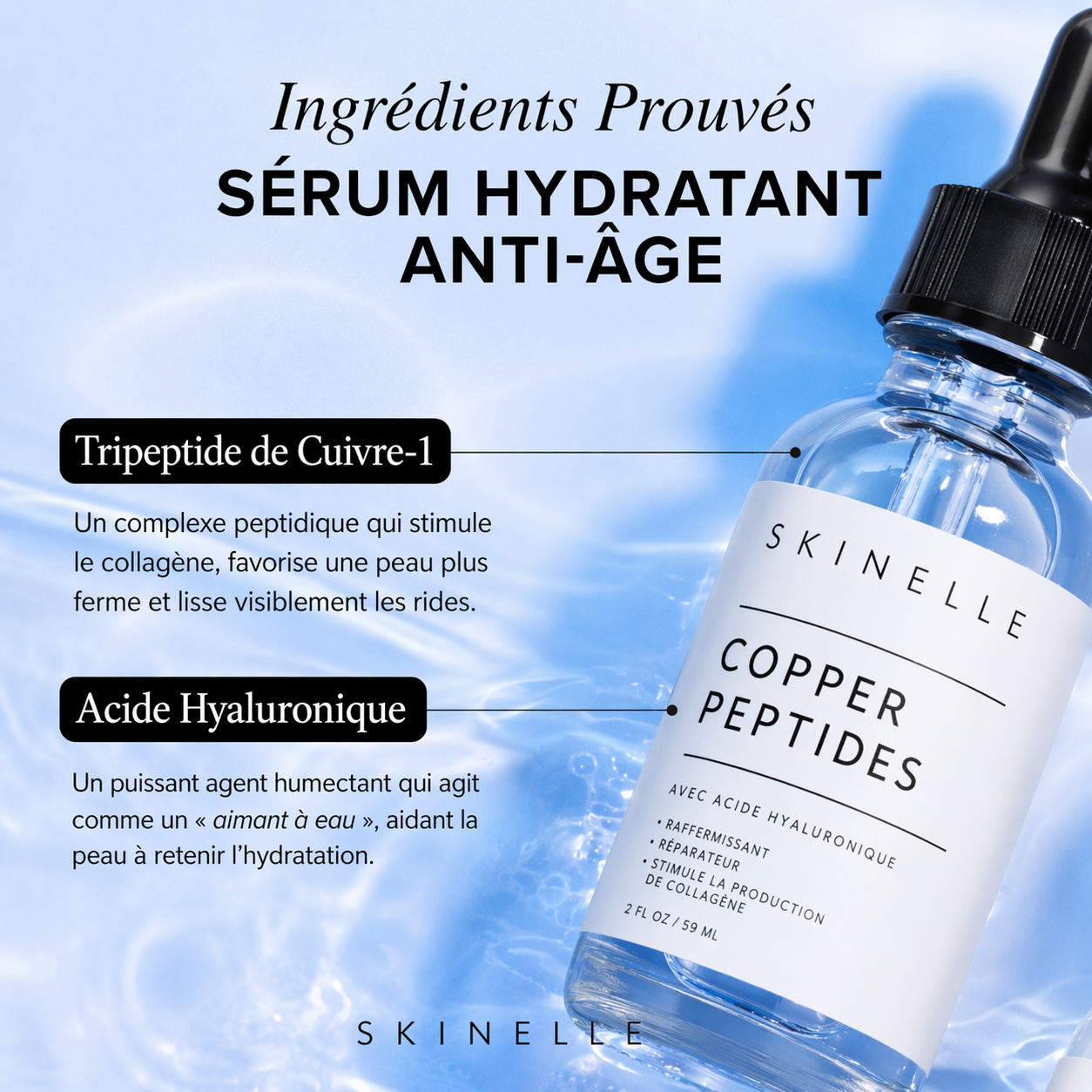 Sérum Skinelle aux Peptides de Cuivre