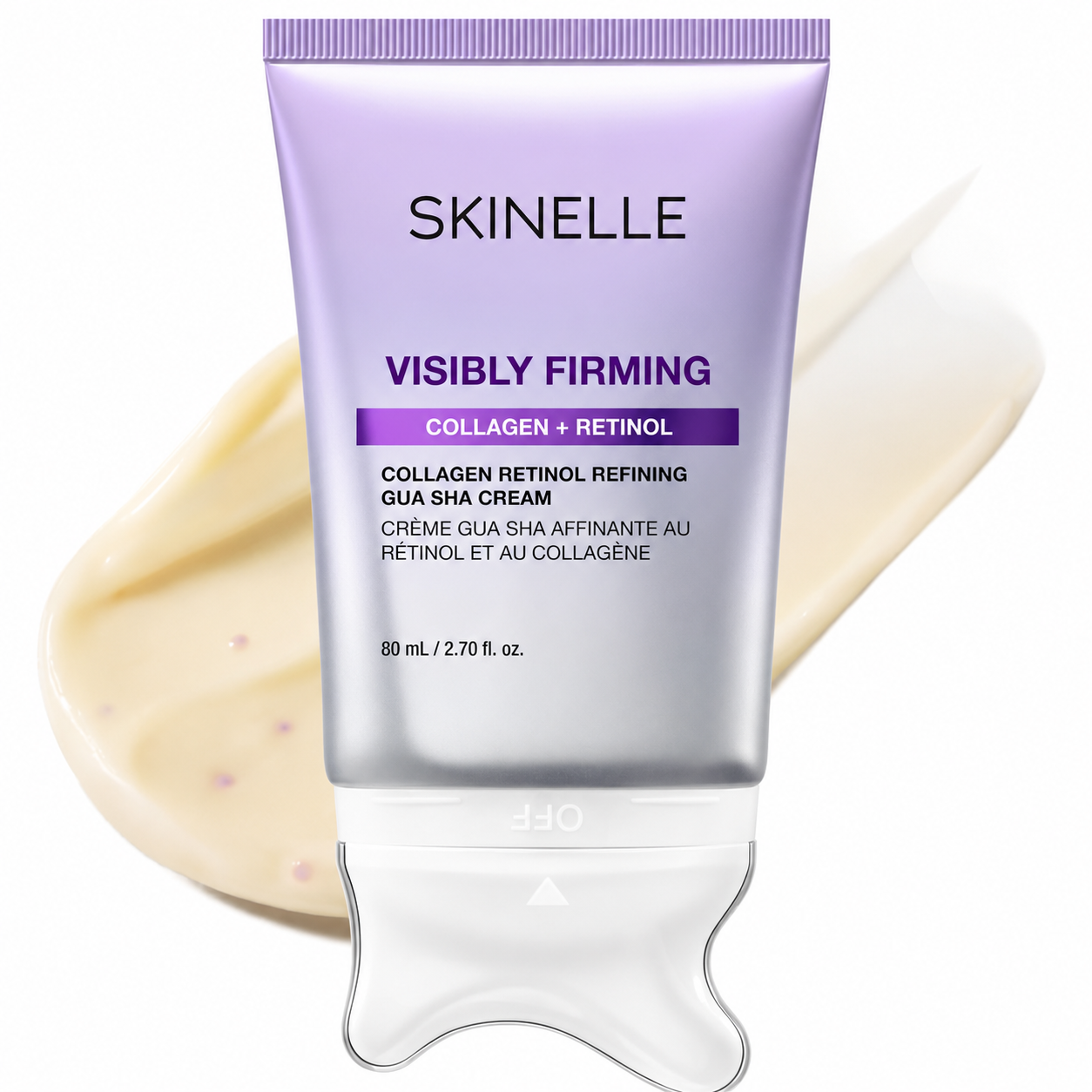 Crème Anti-Âge Raffermissante au Rétinol & Collagène avec Applicateur Gua Sha