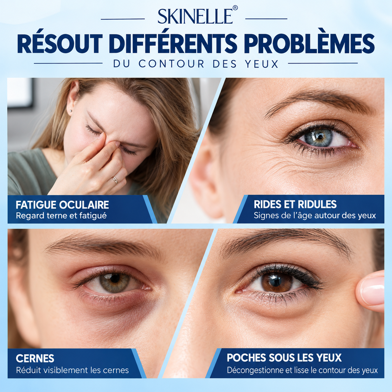 SKINELLE® Sérum Contour des Yeux Raffermissant à Effet Liftant