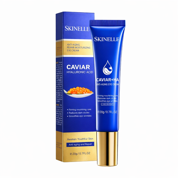 Crème Contour des Yeux Skinelle Caviar + Acide Hyaluronique – Anti-Âge & Réduction des Cernes (20g)